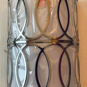 World Imports  Circles Wall Sconce Silver Colored Metal Light Fixture Wired 10”T